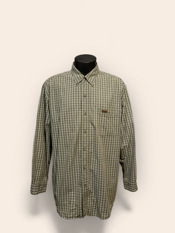 Carhartt Green Mandlik Check Long Sleeved Shirt (XL)