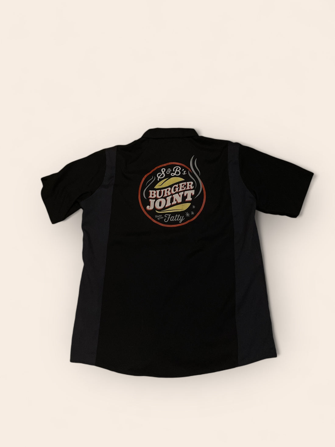 Dickies Short Sleeved Black Two-tone Burger Joint Shirt (L)