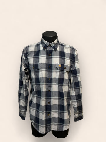 Carhartt Blue Checkered Long Sleeved Shirt (M)