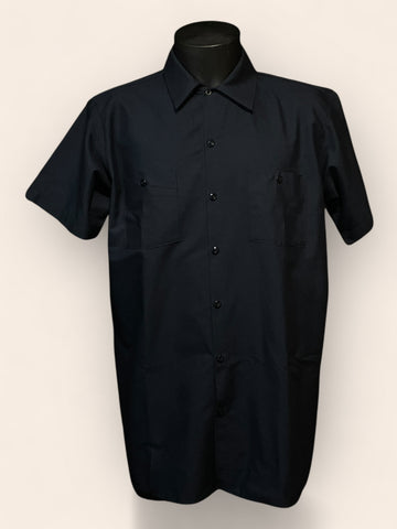 Dickies Short Sleeved Plain Navy Shirt (L)