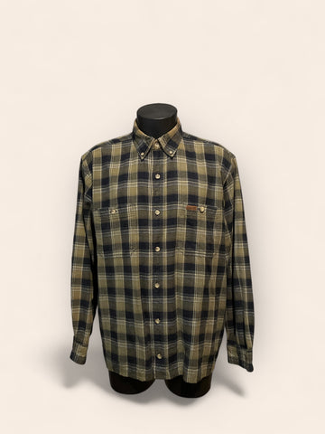 Carhartt Green Stroy Check Long Sleeved Shirt (L)