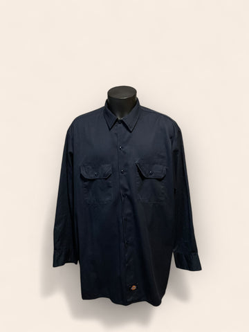 Dickies Navy Long Sleeved Shirt (XL)